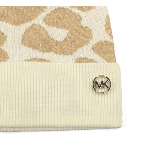 Michael Kors Women's Metallic Leopard Cuff Hat