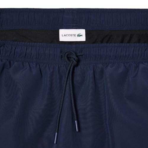 Lacoste Men's Core Collection Branding Mid-Thigh Swim Shorts