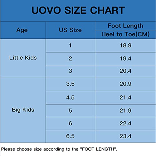UOVO Boys Sneakers - Boys Hiking Tennis Running Shoes - Kids Waterproof Athletic Outdoor Sneakers - Non-Slip Comfortable (...