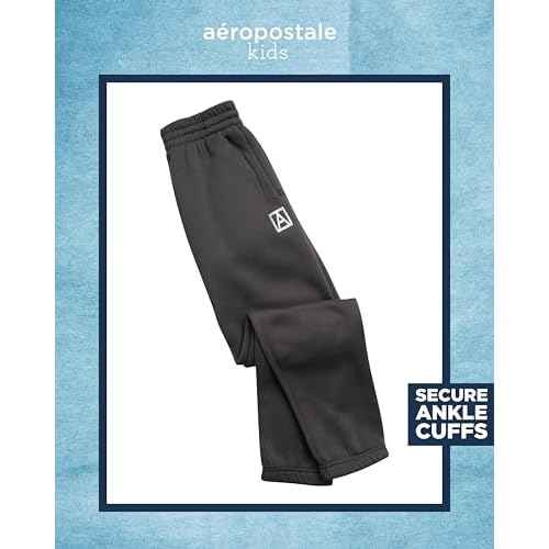 AEROPOSTALE Boys Sweat Set - 3 Piece Pullover Boys Hoodie Puffer Vest and Jogger Sweatpants Kids Youth Matching Set (8-12)