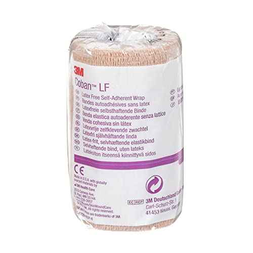 3M¢â Coban¢â NL Non-Latex Self-Adherent Wrap with Hand Tear, 2084, 4 in x 5 yd, 18 Rolls/Case