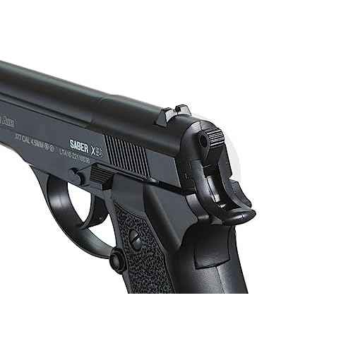 Lancer Tactical Air Pistol Saber X84 Full Metal CO2 Airgun Pistol-480 FPS w/High Pressure 12 Gram CO2- Pack of 5