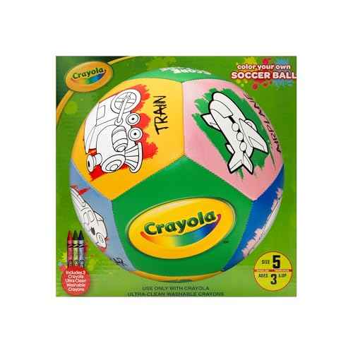 Crayola Official Soccer Ball - Unisex Kids - CRAY203BL Transportation Size 5