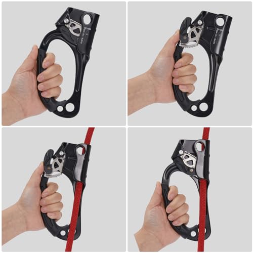 SOB Hand Ascender, Rock Climbing Tree Arborist Rappelling Gear Equipment Rope Clamp for 10~13MM Rope