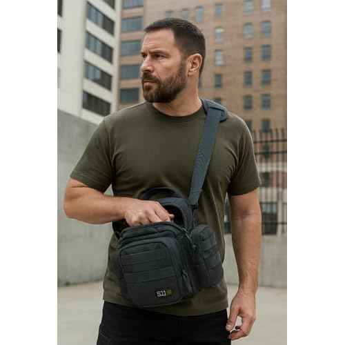 5.11 Tactical Push Pack Sling Bag ? 6L Crossbody Shoulder Bag for Men, Style 56037-ABR
