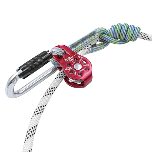 GM CLIMBING Fixed Micro Pulley 27kN CE UIAA Certified Slack Tender for Hitch Tending