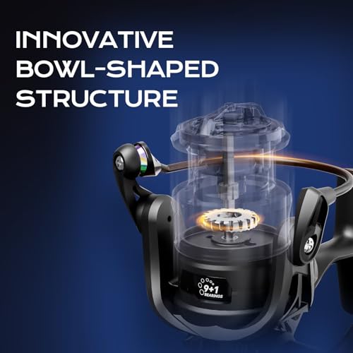 Spinning Fishing Combo - 6' Pioneer Series Spinning Rod and Size 5000 M1 Pro Fishing Reel