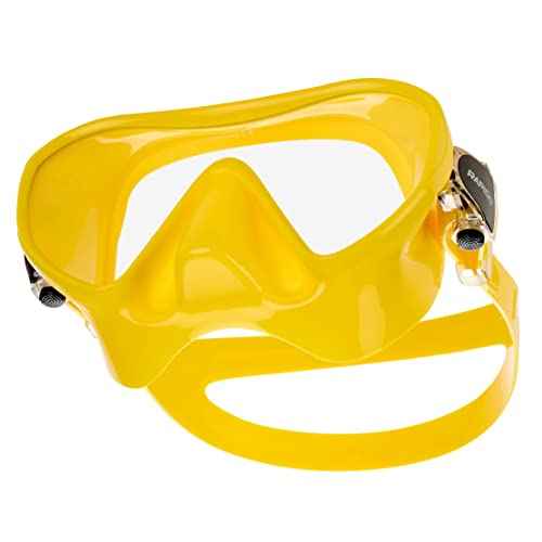 Rapido Boutique Collection Italian Design Premium Tempered Glass Lens Anti-Fog Panoramic View Frameless Snorkel Mask, Elite Dry Snorkel Tube, Quick Adjust Fins - Mask Fin Snorkel Set