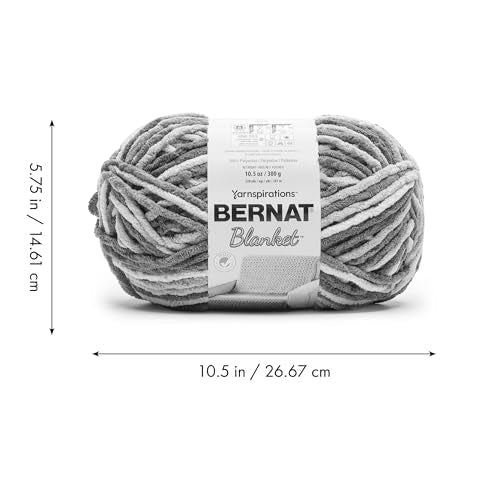 Bernat Blanket Tweeds Sandy Tweed Yarn - 2 Pack of 10.5oz/300g - Polyester - #6 Super Bulky - 220 Yards - Knitting & Crochet