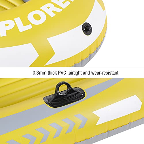 Thicken Raft Inflatable Kayak Inflatable Boat Canoe-1 Person Inflatable Fishing Boat Floaties Kayak Yellow PVC Boat Tourin...