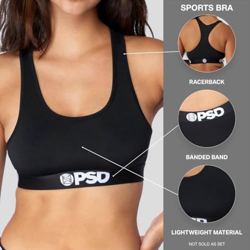 PSD Women's Holiday Mood 3-Pack Racerback Sports Bra for Women, Comfortable Exercise Bras for Women for Yoga and Gym Workouts