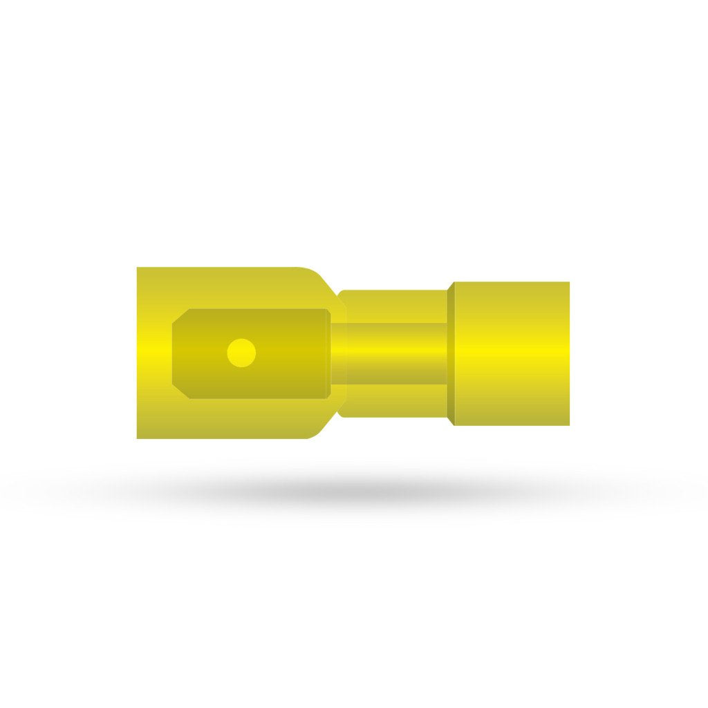 db Link YIQDM250N Pre-Insulated Male Quick Disconnects (Nylon Yellow)
