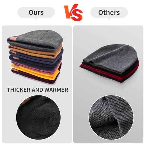 OZERO Winter Beanie Daily Hat - Thermal Polar Fleece Ski Stocking Skull Cap for Men and Women