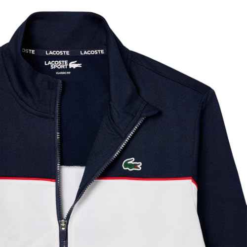 Lacoste mens Sport Print Branding Zipped Sport Sweatshirt