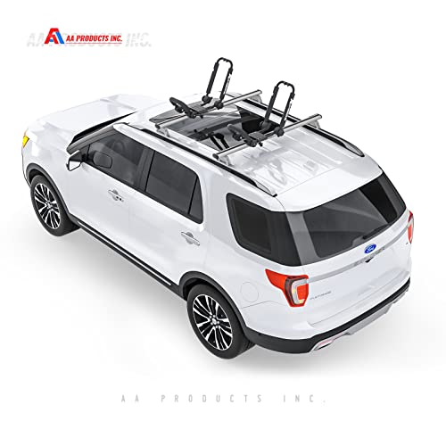 AA-Racks Double Folding J-Bar Rack for Kayak Carrier Canoe Boat Paddle Board Surfboard Roof Top Mount on Car SUV Truck Cro...
