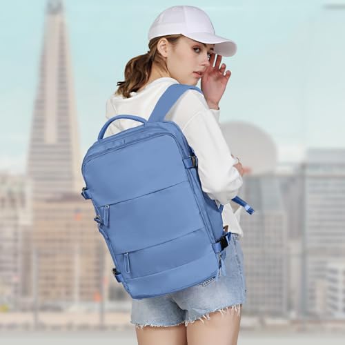 coowoz Large Travel Backpack For Women Men,Carry On Backpack Flight Approved,Hiking Backpack Outdoor Rucksack Casual Daypa...