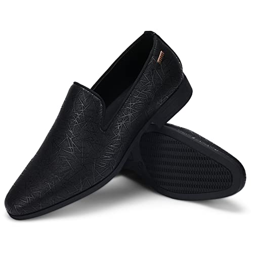 UUBARIS Mens Dress Loafers Tuxedo Suit Slip on Shoes