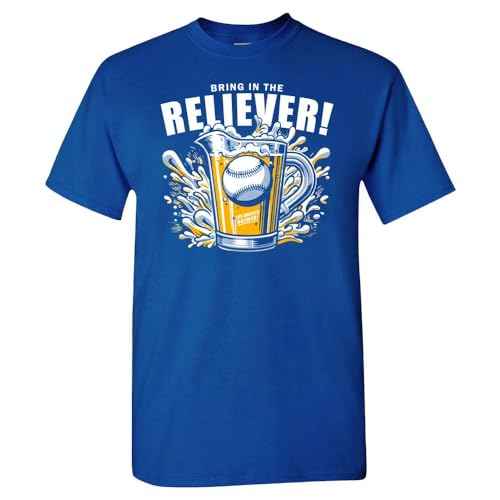 Bring in The Reliever! Relief Pitcher Parody Drinking Men's Apparel for Baseball Fans