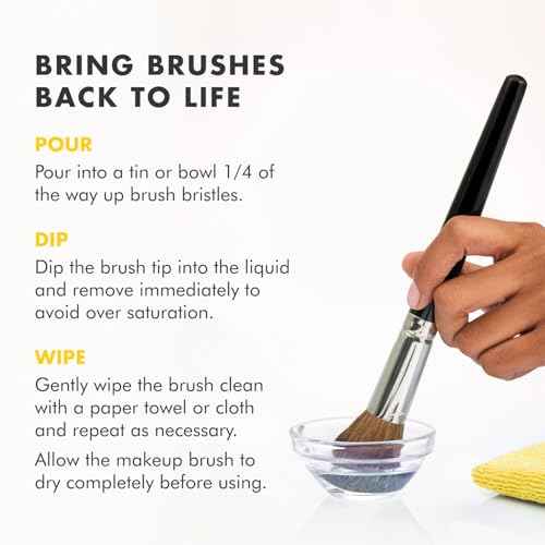 Cinema Secrets Original Makeup Brush Cleaner Kit - Professional Cleanser + Cleansing Tin for Makeup Brushes - Quick-Drying, Rinse-Free Formula - Removes Stubborn Waterproof Make Up - Lemon