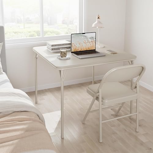 CuisinSmart Folding Card Table, Portable Square Card Table, Foldable Tables for Home, Indoor and Outdoor, Space-Saving, No...