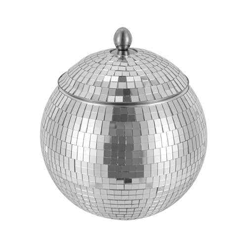GUEYYSAN Disco Ball Ice Bucket, 0.4 Gal Beverage Insulated Bucket Stainless Steel Drinks Cooler with Lid Decoration Disco ...