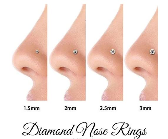 Cisyozi 18G Nose Rings Stud Piercing Jewelry for Women 18 Gauge Stainless Surgical Steel Nose Ring L Shaped Bend Nose Ring stud