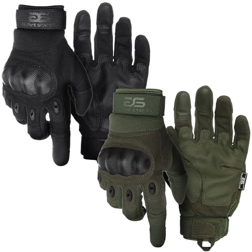 Glove Station Tactical Gloves for Men – Touchscreen Utility Gear with Hard Knuckle Protection Used in Motorcycle, Airsoft,...