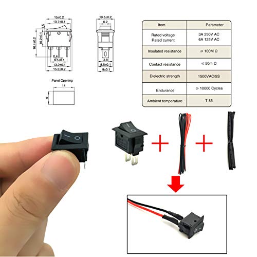 EUDAX 6 Set Rectangular Mini Electric 1.5-3V 24000RPM DC Motor with 84 Pcs Plastic Gears,Electronic Wire, 2 x AA Battery H...
