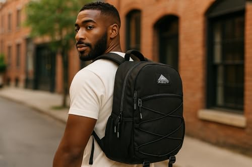 Kelty Laptop Backpack Bag 25 L Hiking Backpack for Men, Women, Work | 18 inch Travel Backpack Carry On Approved (Black)
