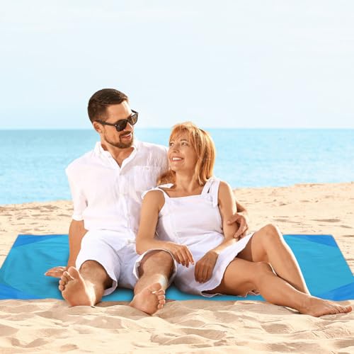 Ainiv Picnic Blanket, Mini Pocket Beach Mat 43.3 x 55.1IN (2-3 People) Foldable, Lightweight Waterproof Sand Free, Foldabl...