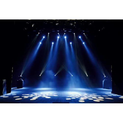 Yeele 8x6ft Stage Spotlight Backdrop for Photography Blue Light Concert Background Superstar Drama Play Live Music Show Ba...