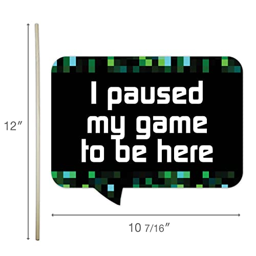 Video Game Party Photo Booth Props Set – Fun Gamer-Themed Decorations for Birthdays, Tournaments, and Gaming Events (10)