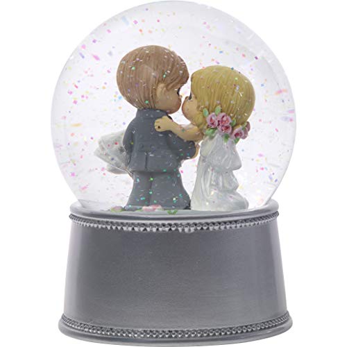 Precious Moments Lifetime of Happiness Bride & Groom Musical Resin/Glass Snow Globe 182101