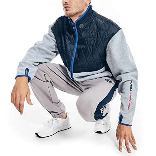 Nautica Mens Competition Sustainably Crafted Full-zip Mock-neck Jacket