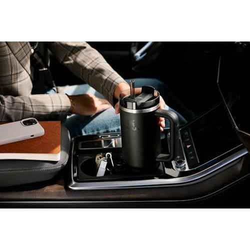 STANLEY Quencher H2.0 Tumbler with Handle and Straw 40 oz | Flowstate 3-Position Lid | Cup Holder Compatible for Travel | Insulated Stainless Steel Cup | BPA-Free | Cranberry
