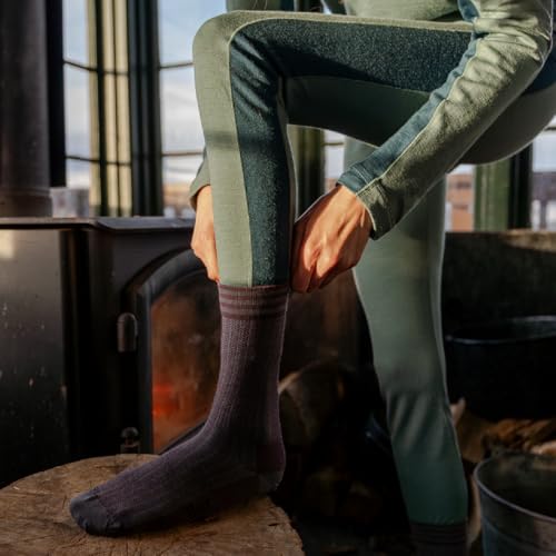IBEX Merino Wool Nomad Herringbone Unisex Hiking Socks | Crew Socks with Seamless Toe & Arch Support