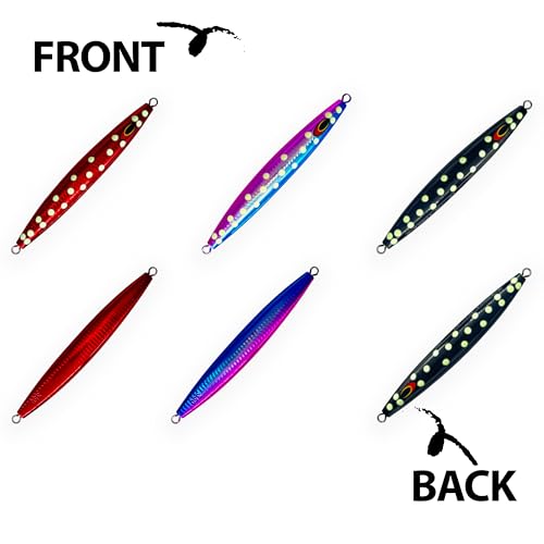 Sniper Knife Jigs HD Saltwater Lures 350g, 3 Pcs for Slow Pitch & Vertical Jigging, Ideal for Tuna, Amberjack & Deep Sea F...