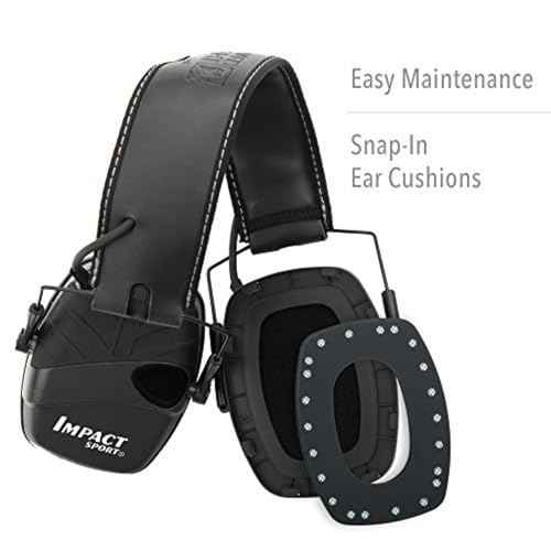 Howard Leight Impact Sport Electronic Earmuff, Med/Large, Black (R-02524)