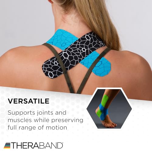 THERABAND Kinesiology Tape, Roll, with XactStretch Indicatorsv Water Resistant, Cut-to-Length