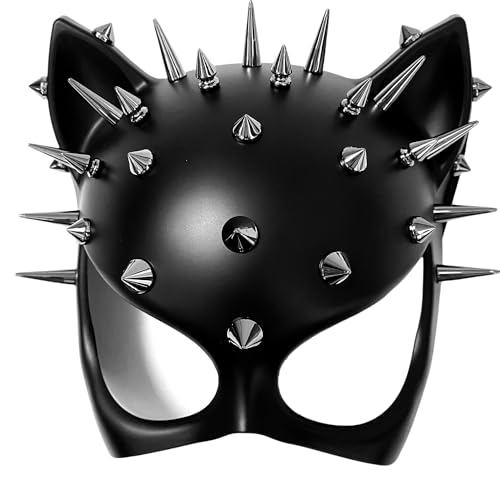 MasqStudio Red Black Cat Woman Dress up Cosplay Party Masquerade Mask Spiky Halloween