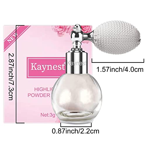 Face Body Hair Glitter Highlighter Spray, Pearl White High Gloss Shimmer Makeup Mist for Festival, Party, Rave Accessories