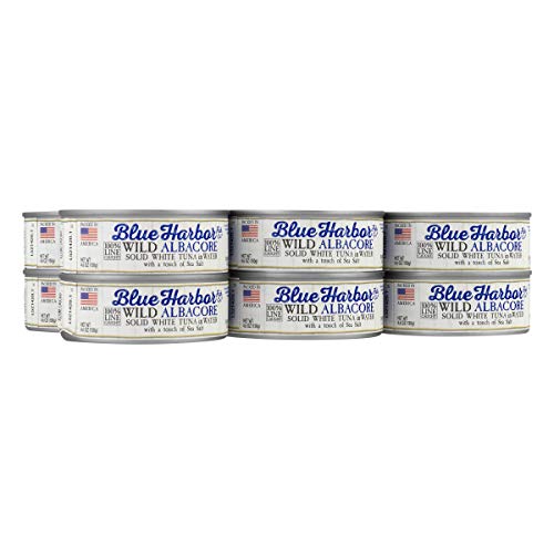 Blue Harbor Fish Co. Wild Albacore Solid White Tuna in Water with Sea Salt - 4.6 oz Can (Pack of 12)