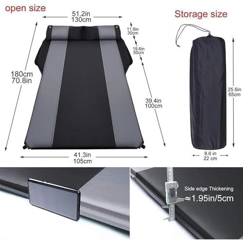 MZYLW Car Inflatable Mattress for Subaru Outback 2020 2021 2022 2023 2024 Self Inflating Sleeping Pad Thickened Air Bed Cu...