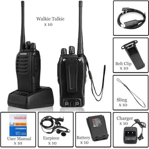 BAOFENG BF-888S Two Way Radio (Pack of 10) and USB Programming Cable (1PC)
