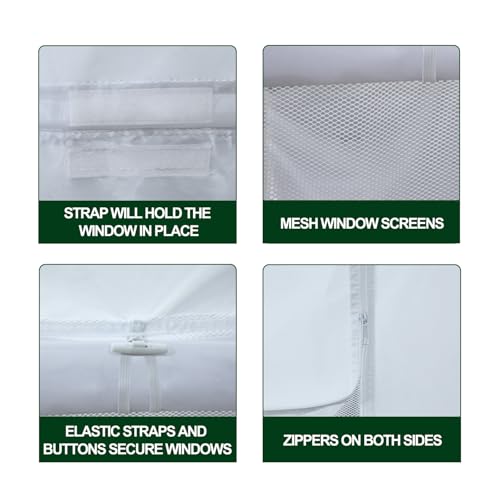 Eurmax USA Full Zippered Walls for 10 x 10 Easy Pop Up Canopy Tent,Enclosure Sidewall Kit with Roller Up Mesh Window and D...