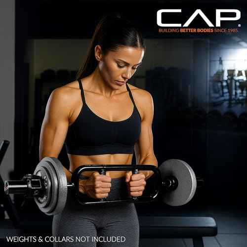 CAP Barbell 2' Solid Olympic Triceps Bar, No Collars, Black (New Version) (OBIS-34SB-3)
