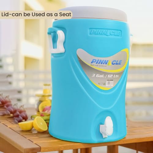 3-Gallon Water Cooler and 1-Gallon Water Jug Set – Insulated Beverage Cooler Dispenser with Pull Tap Spout – Leakproof Spo...