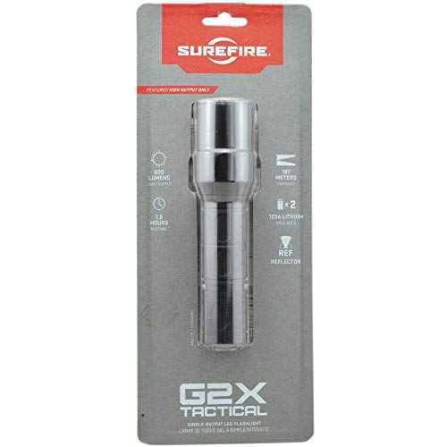 SureFire G2X Tactical 600 Lumen EDC Flashlight Bundle with 2x Extra SureFire CR123A and Lightjunction Battery Case (Black)