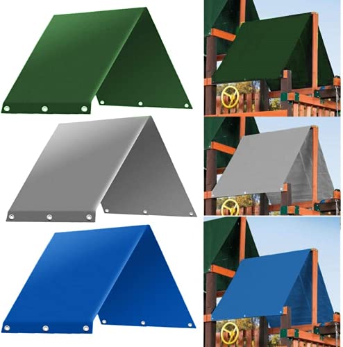SEVENMORE 52" x 90" Outdoor Swingset Shade Kids Playground Roof Canopy Waterproof Snow Proof Tent Cover Replacement Tarp S...