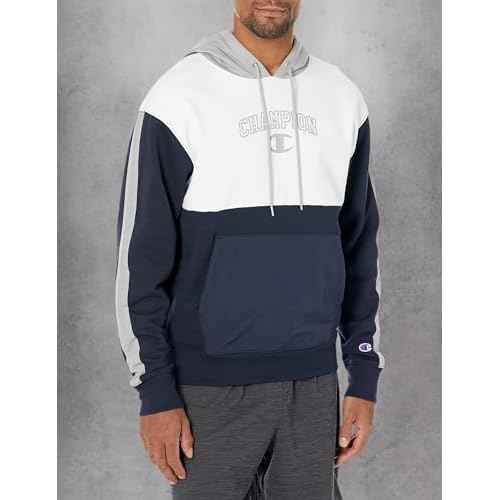 Champion Men's Sweatshirt, Fleece Hoodie for Men, Iconic 'C' Logo and Champion Script